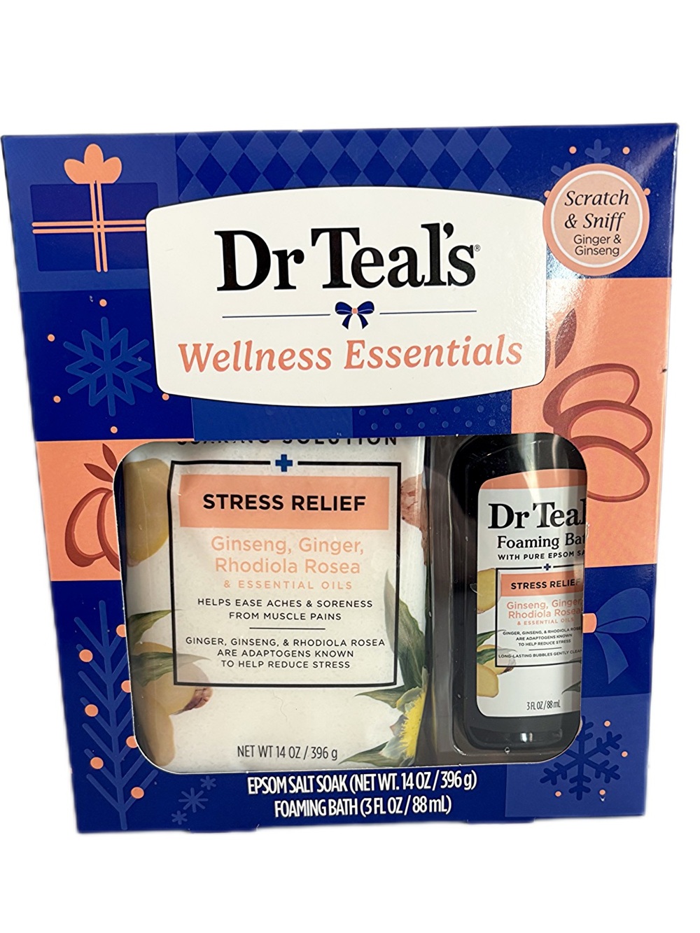 Dr. Teal’s Wellness Essentials Stress Relief Bath Set - Ginger & Ginseng